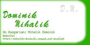 dominik mihalik business card